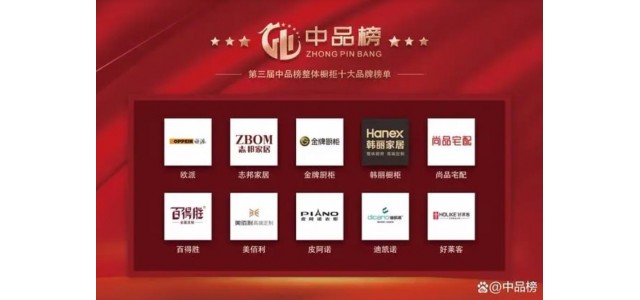 2022年第三届“中国产品榜”整体橱柜十大品牌名单揭晓！